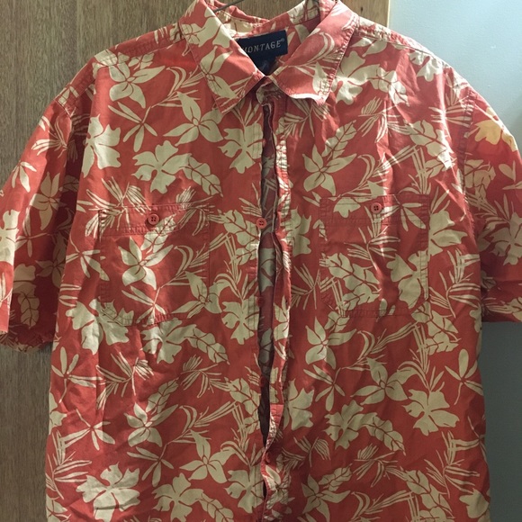 VINTAGE orange men’s Hawaiian shirt - Picture 6 of 6